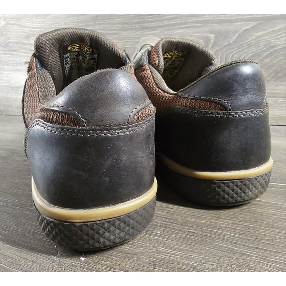 Keen Destin low ASTM F2413-11 Steel Toe EH Rated Two Tone Brown Lace Up Sz 9 - Picture 5 of 9